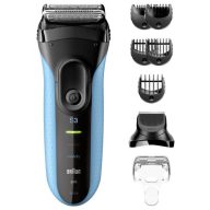   Braun Braun Rasierer Series 3 3010BT Black/Blu Borotva Lemosható Kék, Fekete