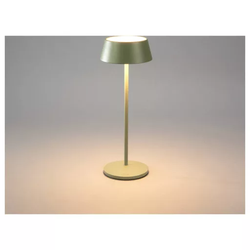Konstsmide 7839-630 Menton LED-es akkus asztali lámpa Zöldes szürke