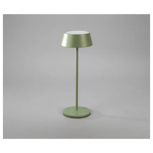 Konstsmide 7839-630 Menton LED-es akkus asztali lámpa Zöldes szürke