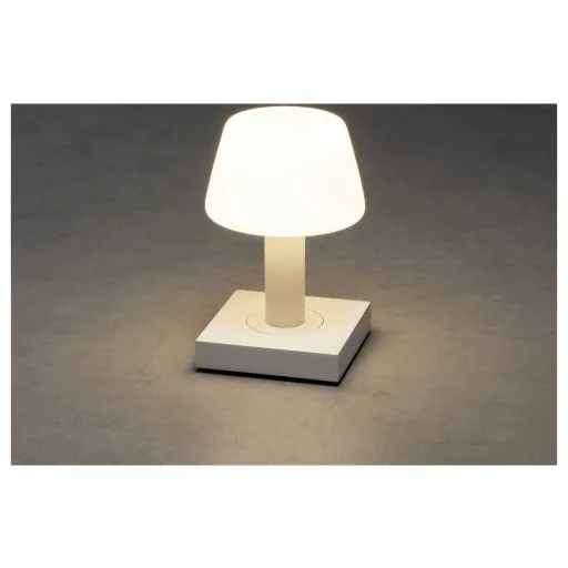 Konstsmide 7825-252 Monaco LED-es akkus asztali lámpa Fehér
