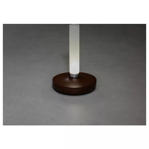 Konstsmide 7827-973 Biarritz LED-es akkus asztali lámpa Rozsda