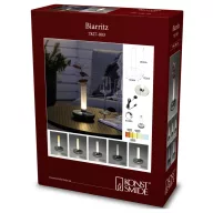   Konstsmide 7827-003 Biarritz LED-es akkus asztali lámpa Ezüst
