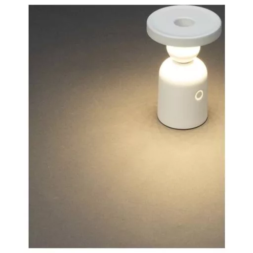 Konstsmide 7833-250 Nantes LED-es akkus asztali lámpa Fehér