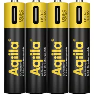 Aqiila AAA USB-C® akku Lítiumion 600 mAh 1.5 V 4 db