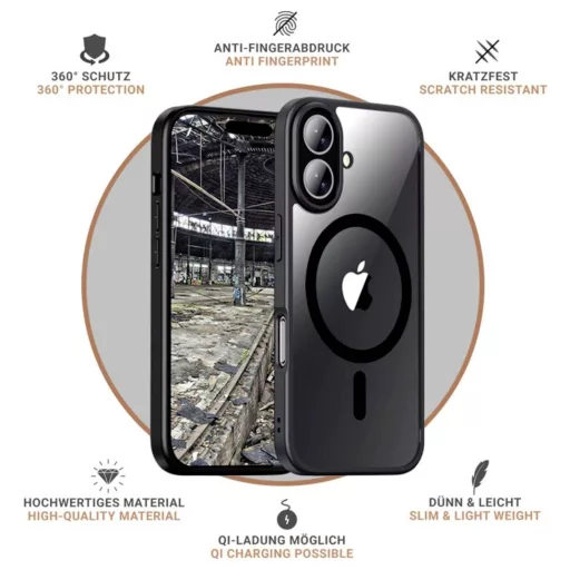 JT Berlin Case Apple iPhone 17 Fekete, Átlátszó 11159