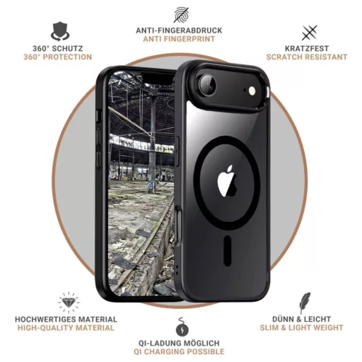 JT Berlin Case Apple iPhone Air Fekete, Átlátszó 11160