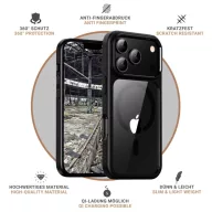   JT Berlin Case Apple iPhone 17 Pro Max Fekete, Átlátszó 11162