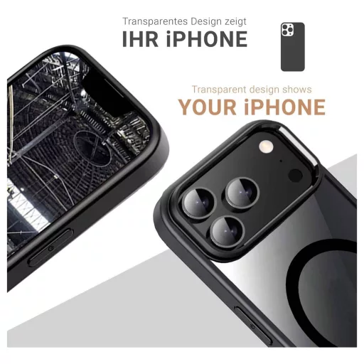 JT Berlin Case Apple iPhone 17 Pro Max Fekete, Átlátszó 11162