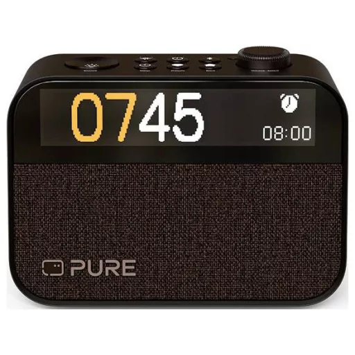 Pure Moment Rádiós ébresztőóra Hangulatfény Kávéfekete
