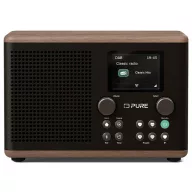   Pure Classic H4 Coffee Black/Walnut EU/UK Asztali rádió DAB+, FM Bluetooth®, AUX Ébresztő funkció Fekete, Fa