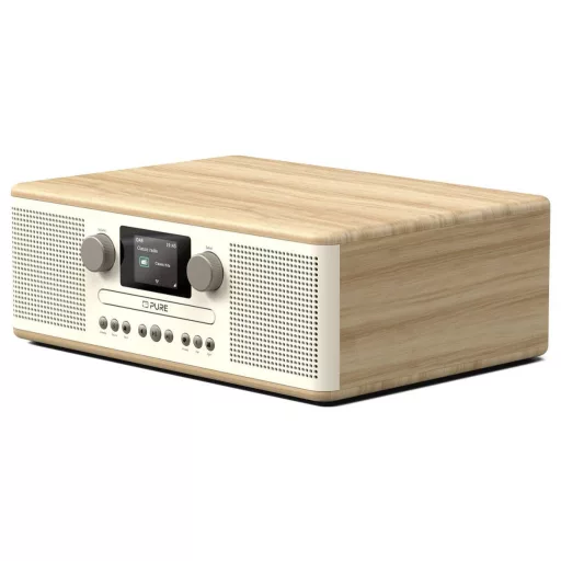 Pure Classic C-D6 Cotton White/Oak EU/UK CD-s rádió DAB, DAB+, FM Tölgy, Fehér