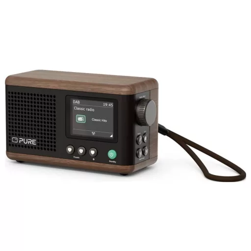 Pure Classic Mini Coffee Black/Walnt EU/UK/AU Asztali rádió DAB+, FM Fekete, Dió