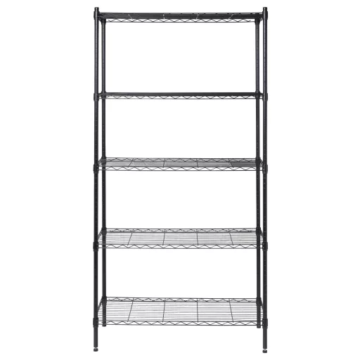 TOOLCRAFT TO-10565271 Teljes raktári polc 160 kg (Sz x Ma x Mé) 900 x 1815 x 400 mm Acél Fekete