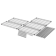   TOOLCRAFT TO-10565271 Teljes raktári polc 160 kg (Sz x Ma x Mé) 900 x 1815 x 400 mm Acél Fekete