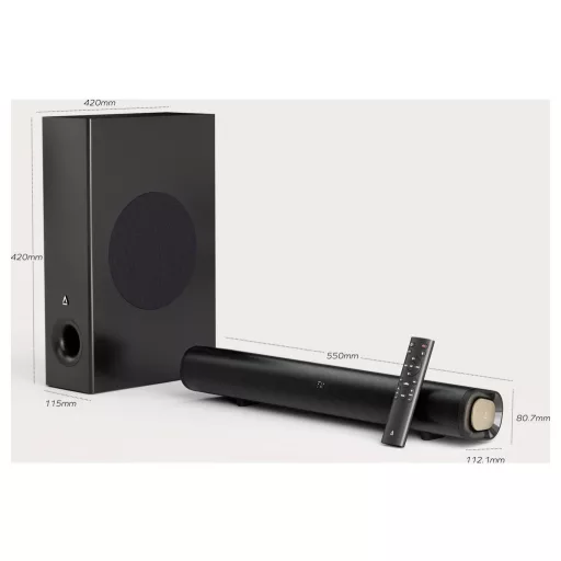 Creative Stage Pro Soundbar Fekete Bluetooth, Vezeték nélküli mélysugárzóval, USB
