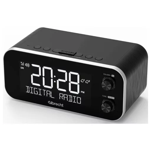 Albrecht DR 455 Rádiós ébresztőóra DAB+, URH Ébresztő funkció Fekete