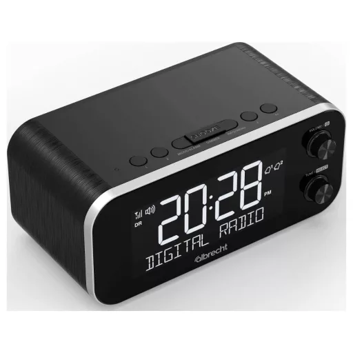 Albrecht DR 455 Rádiós ébresztőóra DAB+, URH Ébresztő funkció Fekete