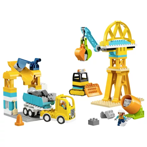 LEGO® DUPLO® 10476 Építési terület építőipari járművekkel – 3 az 1-ben készlet (10476)