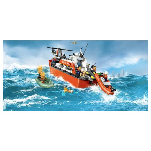 LEGO® CITY 60504 Parti őrség mentőhajója helikopterrel (60504)
