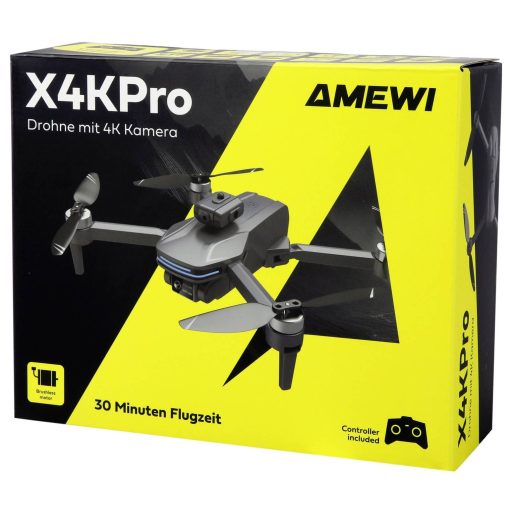 Amewi AMXFlight X4KPro Quadrokopter RtF Kamerás repülés Szürke