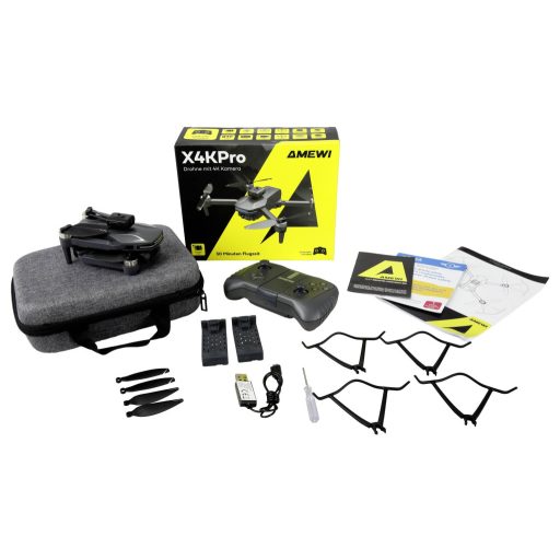 Amewi AMXFlight X4KPro Quadrokopter RtF Kamerás repülés Szürke
