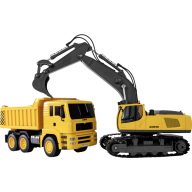   Amewi 1:18 Építkezési jármű Építőipari jármű, Teherautó Fényeffekttel, Akkuval és töltőkábellel