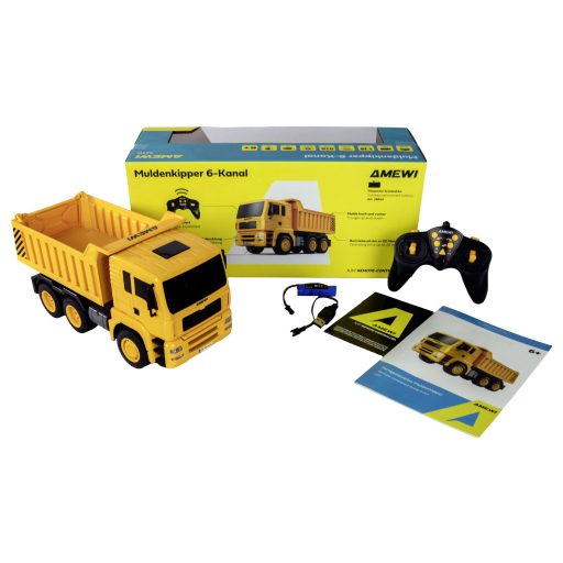 Amewi 1:18 Építkezési jármű Építőipari jármű Akkuval és töltőkábellel, Fényeffekttel