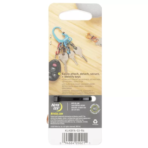 NITE Ize Kulcstartó karabiner NI-KLKBFA-03-R6 5 színű 1 db