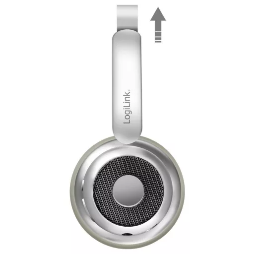 LogiLink BT0072BR Over Ear fejhallgató Bluetooth® Ezüst