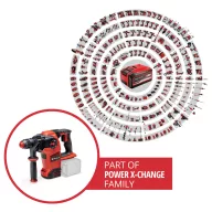   Einhell Professional TP-HD 36/30 Li BL +4 - Solo SDS-Plus-Akkus fúrókalapács 36 V 3.0 Ah Lítiumion kefe nélkül, Tartozékokkal, Hordtáskával, akku nélkül, töltő