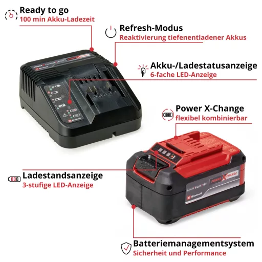 Einhell 4512147 PXC-Starter-Kit Szerszámakku és töltő 18 V 5.2 Ah Lítiumion