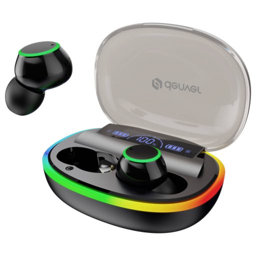 Denver TWE-55 In Ear fejhallgató Bluetooth®, Vezeték nélküli Stereo Fekete mikrofon zajelnyomás Töltőtok, Headset, Érintéses vezérlés, Elemtöltés kijelzés