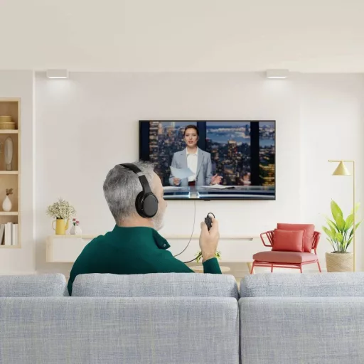 Hama Over Ear fejhallgató Vezetékes Fekete Hangerő szabályozás TV