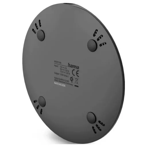 Hama indukciós akkutöltő 15 W 201746 00201746 Kimenetek Standard indukciós töltés Fekete