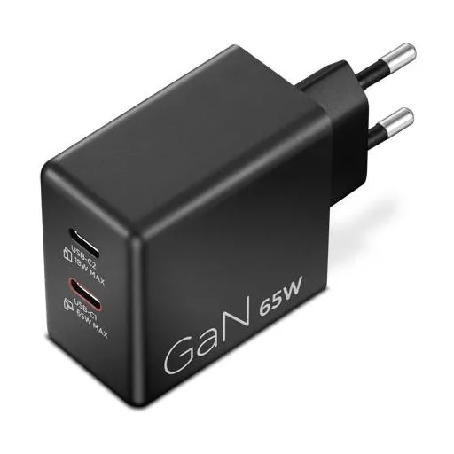 Lenovo G0A6065BEU USB-s töltőkészülék 45 W, 18 W 2x USB-C® Fekete Aljzat dugó, Beltér GaN