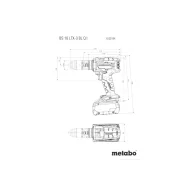   Metabo 603184850 Akkus fúrócsavarozó 18 V kefe nélkül, akku nélkül, töltő nélkül