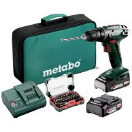   Metabo 602207930 Akkus fúrócsavarozó 18 V 2 Ah LiHD kefe nélkül, Hordtáskával, akku nélkül, töltő nélkül