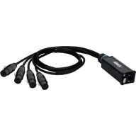   DEFENDER by Adam Hall K4CATBOXXF3 DMX, Audio Átalakító [1x RJ45 - 4x XLR alj, 3 pólusú] 0.3 m