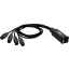 DEFENDER by Adam Hall K4CATBOXXF3 DMX, Audio Átalakító [1x RJ45 - 4x XLR alj, 3 pólusú] 0.3 m