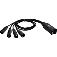   DEFENDER by Adam Hall K4CATBOXXM3 Audio, DMX, XLR Átalakító [1x RJ45 - 4x XLR dugó, 3 pólusú] 0.3 m