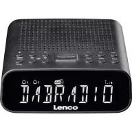   Lenco Rádiós ébresztőóra DAB, URH, DAB+ Bluetooth®, AUX, DAB, DAB+, URH Ébresztő funkció Fekete