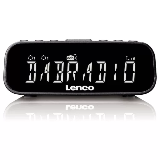 Lenco Rádiós ébresztőóra DAB, URH, DAB+ Bluetooth®, AUX, DAB, DAB+, URH Ébresztő funkció Fekete