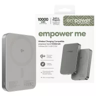   PanzerGlass empower Bank Powerbank 10000 mAh Magsafe, Qi Wireless Charging USB-C® állapotjelző