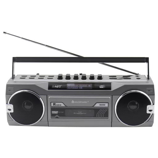 soundmaster Retro kazettás magnó rádióval DAB+, FM Kazetta, DAB+, URH, Bluetooth®, AUX
