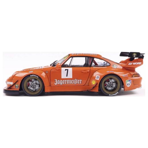 Solido Személygépkocsi modell Porsche RWB BODYKIT JÄGERMEISTER narancs Kész modell Személygépkocsi modell