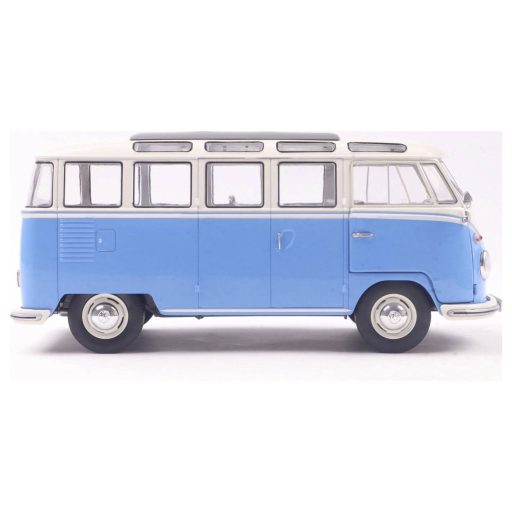 Solido Személygépkocsi modell Volkswagen (VW) T1 21 ABLAKOK b. kék/fehér Kész modell Személygépkocsi modell
