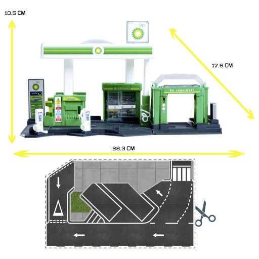 Majorette Benzinkút BP + 1 jármű #####Tankstellen-Set