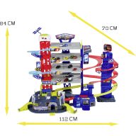   Majorette Audi, Ford Szuper Üldözési Központ + 5 Jármű Parkoló garázs