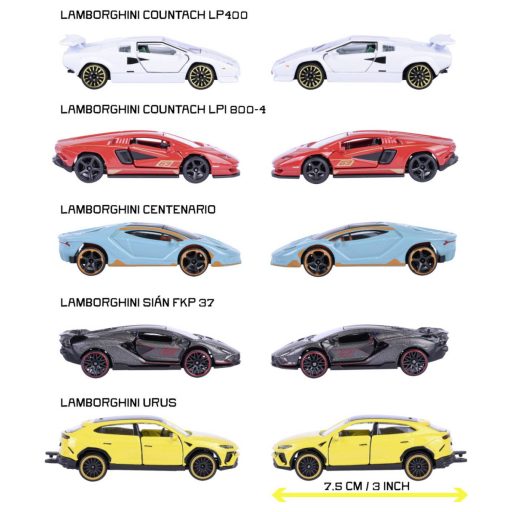 Majorette Lamborghini Lamborghini 5 darabos ajándékcsomag Kész modell Személygépkocsi modell