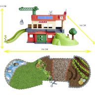   Majorette Claas Gazdasági udvar + 3 jármű #####Bauernhof-Station